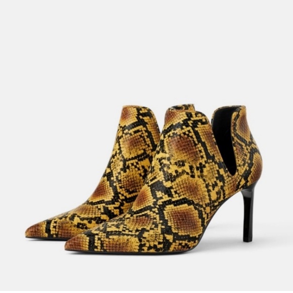 Zara Animal Print Booties - Size 38 - NWT - Picture 1 of 16